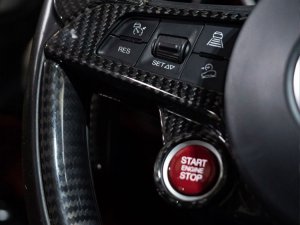 Alfa Romeo Stelvio Steering Wheel Trim - Carbon Fiber - Main Center Trim Piece - QV Model